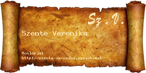 Szente Veronika névjegykártya