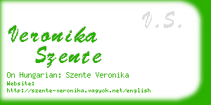 veronika szente business card